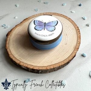 Butterfly Vintage Trinket Box. Nature Halcyon Days Enamel box with hand painting